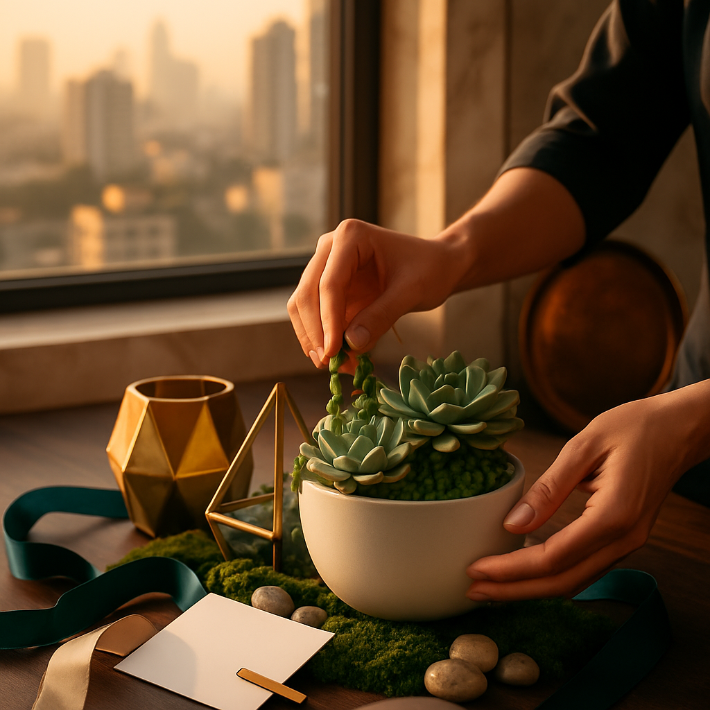 Luxury succulent arrangement for gifting — Bloom.icu in Mumbai